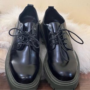 Aldo Black Vegan Leather Oxfords